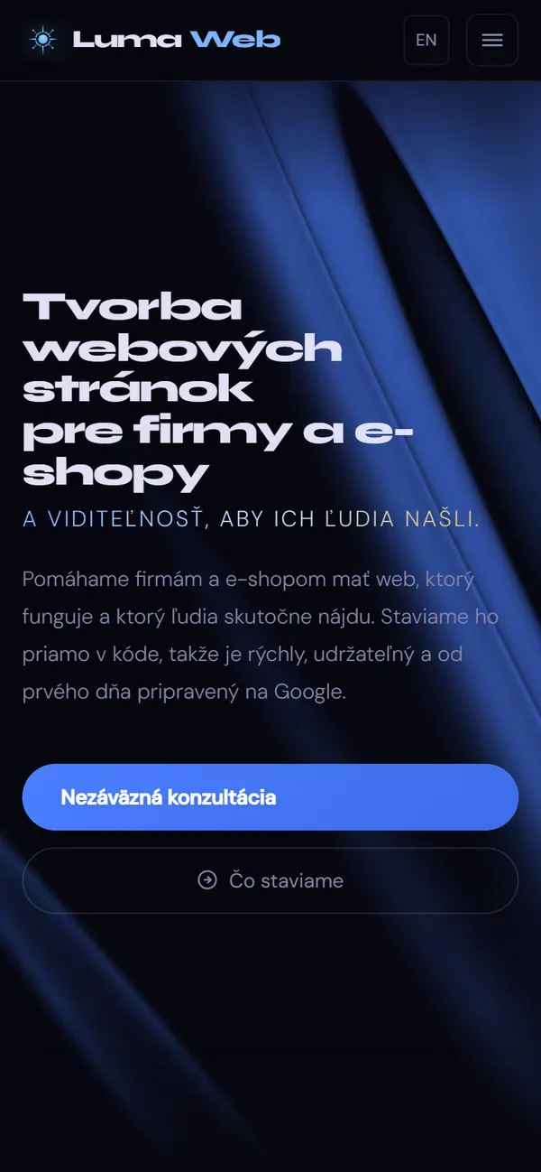 Web LumaWeb na mobile