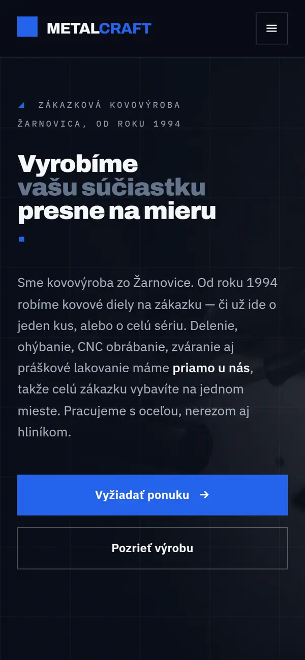 Web Metalcraft na mobile